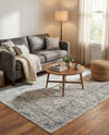 Savannah Elegance Collection Area Rug - Magnolia Rectangle Gray  lifestyle 17