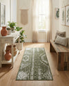Desert Nomad Terrace Collection Area Rug - Sahara (Green) Runner Green  lifestyle 24