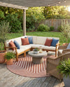 Urban Terrace Collection Area Rug -  Astoria (Rust Red) Round Rust Red  lifestyle 43