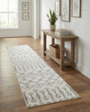 Marrakech Lattice Collection Area Rug - Medina (Ivory) Runner Ivory  lifestyle 52