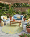 Urban Oasis Rugs Collection Area Rug -  Terrace (Yellow and Aqua) Oval Yellow and Aqua  lifestyle 25