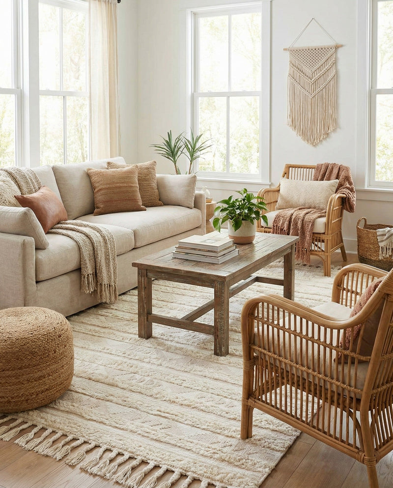 Sonoran Collection Area Rug - Montezuma Rectangle Ivory  lifestyle 41