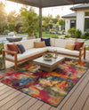 Urban Terrace Collection Area Rug -  Atrium Rectangle Multi  lifestyle 21