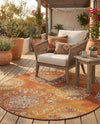 Urban Terrace Collection Area Rug -  Veranda Round Rust Red  lifestyle 45
