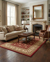 Jaipur Elegance Collection Area Rug -  Nahargarh (Red) Rectangle Red  lifestyle 10