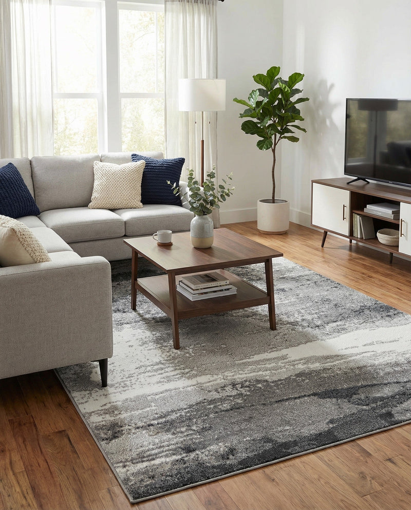 Copenhagen Edge Collection Area Rug - Nyhavn Rectangle Black  lifestyle 51