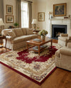 Versailles Elegance Collection Area Rug -  Vincennes Rectangle Red  lifestyle 15