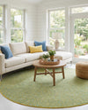 Urban Oasis Rugs Collection Area Rug -  Rooftop (Yellow and Aqua) Round Yellow and Aqua  lifestyle 60