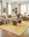 Tribal Terrace Treasures Collection Area Rug -  Incan Isle (Yellow) Rectangle Yellow  lifestyle 5