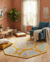 Arcadia Rugs Collection Area Rug -  Atlantis (Orange) Octagon Orange  lifestyle 73