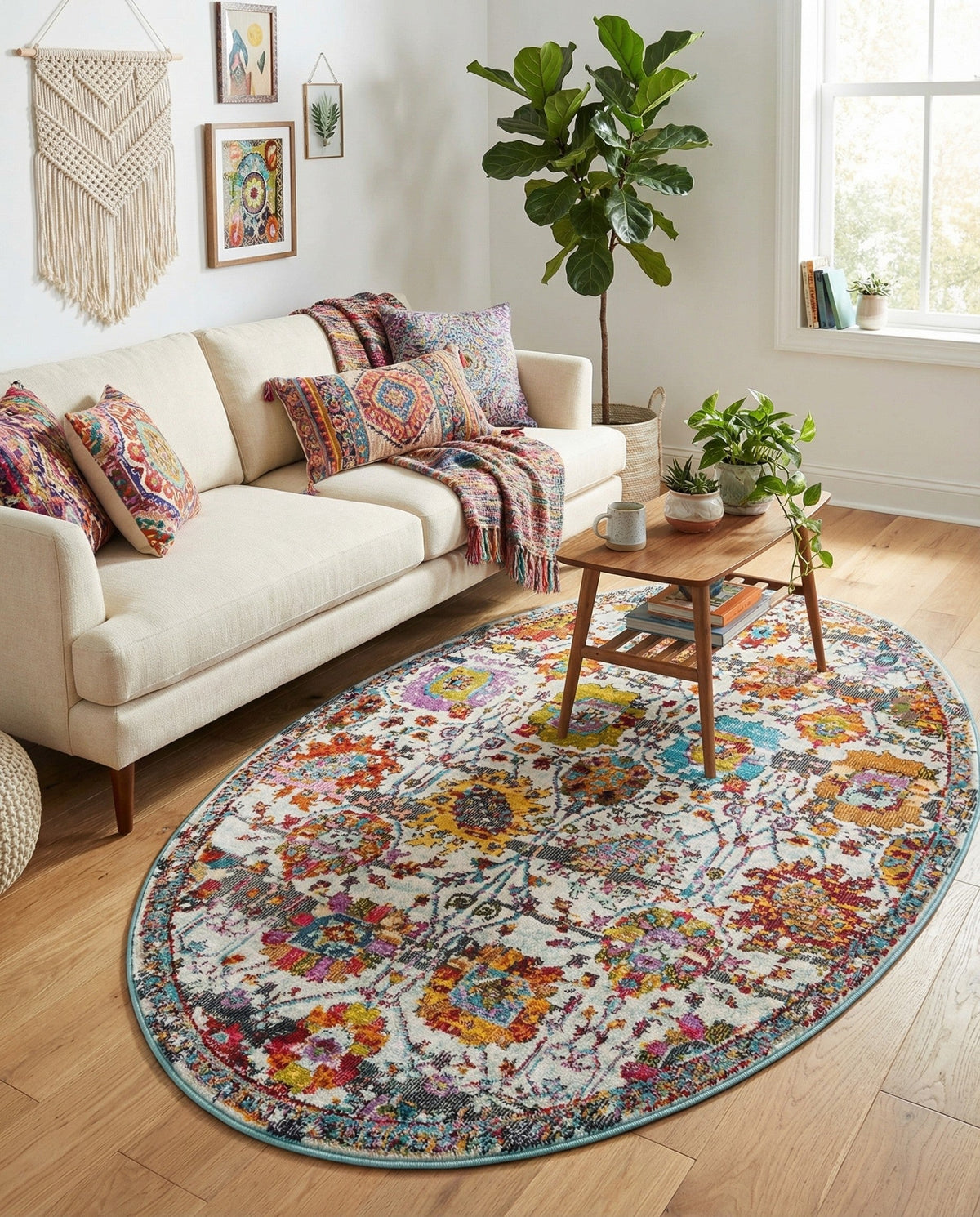 Arcadia Rugs Collection Area Rug -  Elysium Oval Multi  lifestyle 61