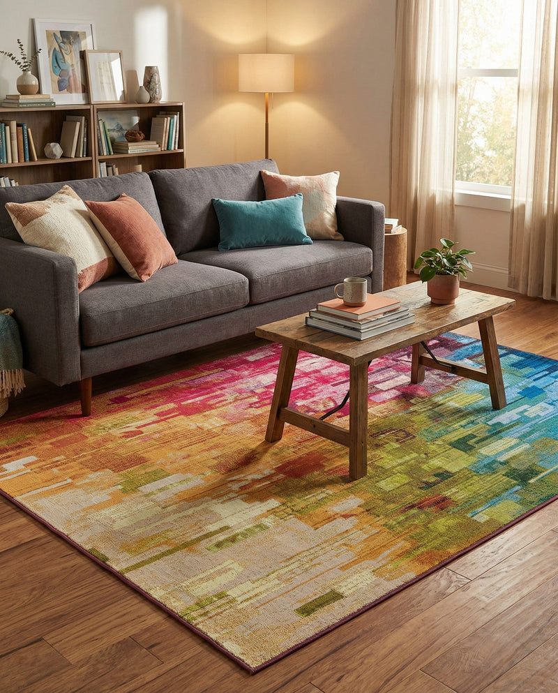 Urban Terrace Collection Area Rug -  Lawn Rectangle Multi  lifestyle 28