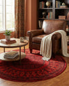Samarkand Elegance Collection Area Rug -  Ark Round Red  lifestyle 39