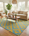 Urban Oasis Rugs Collection Area Rug -  Highrise (Yellow and Aqua) Rectangle Yellow and Aqua  lifestyle 4