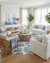 Seaside Haven Rugs Collection Area Rug -  Lighthouse (Ivory and Navy Blue) Round Ivory and Navy Blue  lifestyle 54