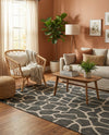 Savannah Escape Collection Area Rug -  Rainforest Rectangle Charcoal Gray  lifestyle 50
