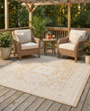 Tribal Terrace Treasures Collection Area Rug -  Incan Isle (Natural) Square Natural  lifestyle 38