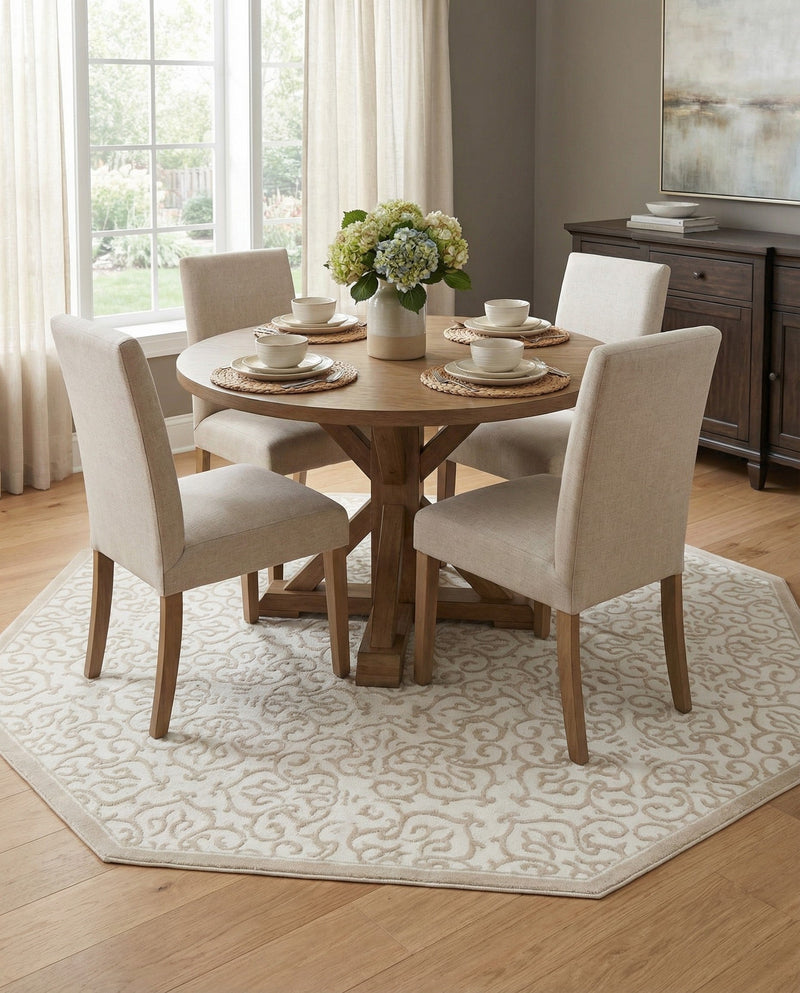 Andes Summit Collection Area Rug -  Pichincha Octagon Snow White  lifestyle 52