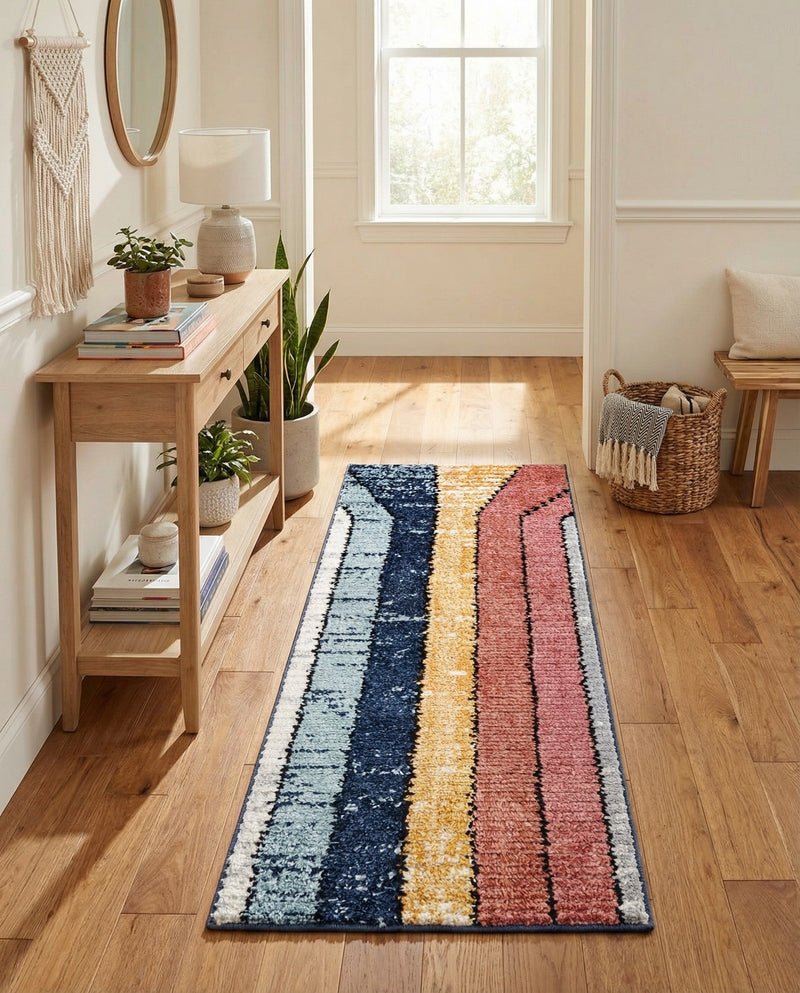 Marrakech Mosaic Collection Area Rug -  Agadir Runner Multi  lifestyle 51