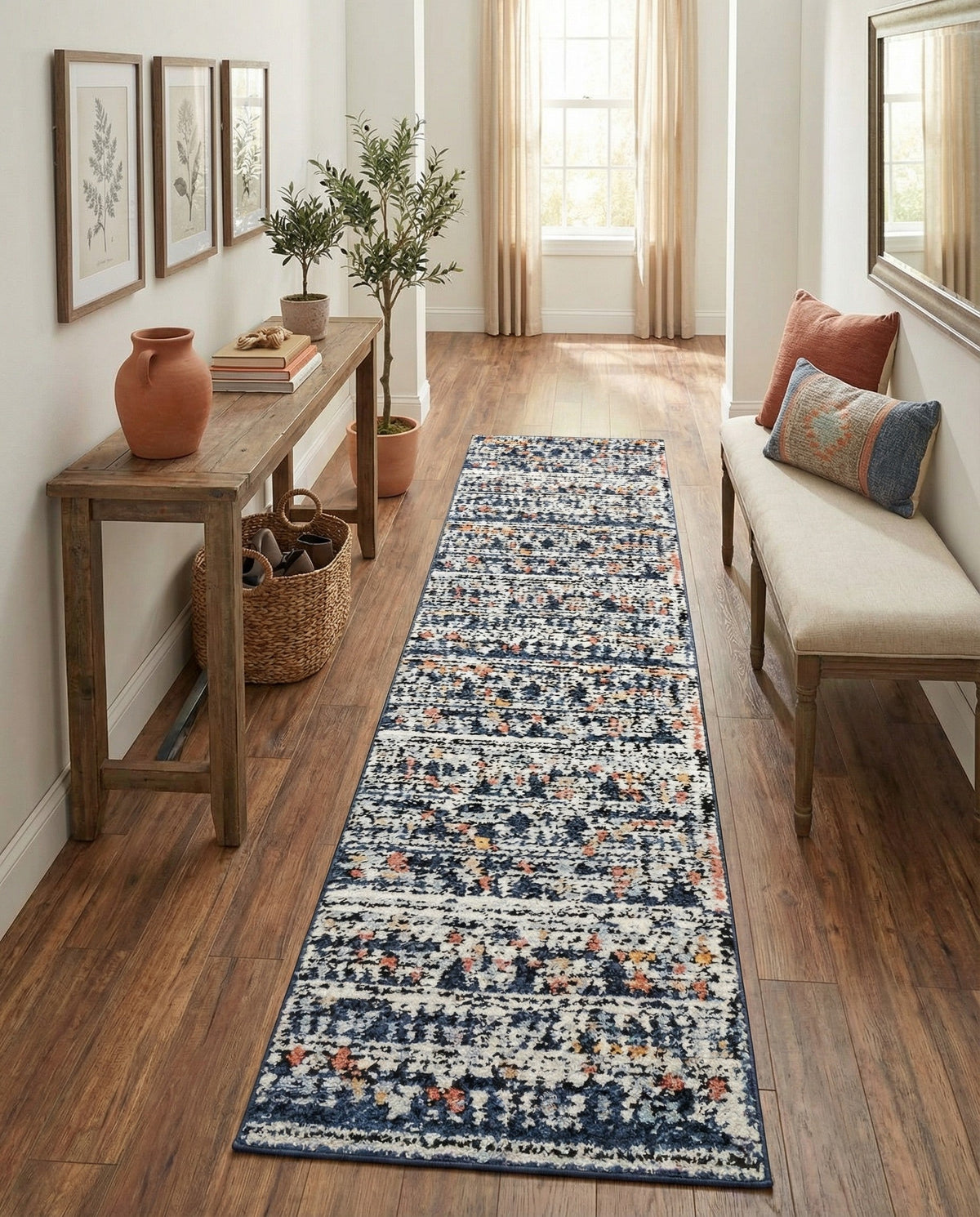 Tangier Treasures Collection Area Rug -  Marrakech Runner Multi  lifestyle 90