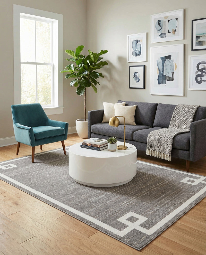 Metro Heights Collection Area Rug -  Bronx Rectangle Gray  lifestyle 31