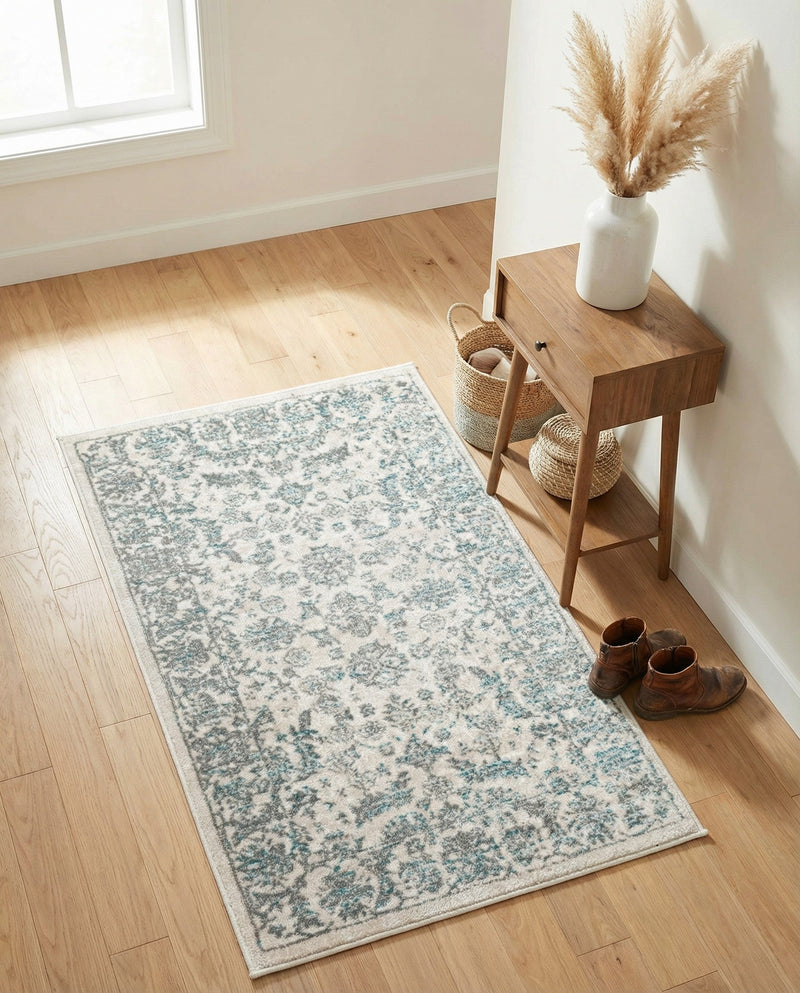 Metro Heights Collection Area Rug -  Astoria Rectangle Teal  lifestyle 21