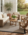 Terrace Fringe Collection Area Rug - Oceanside Rectangle Black  lifestyle 59