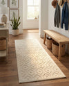 Garden Lattice Charm Collection Area Rug - Arbor (Ivory) Runner Ivory  lifestyle 45