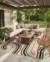 Urban Terrace Collection Area Rug -  Piazza Rectangle Multi  lifestyle 3