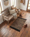 Woven Seaside Jute Collection Area Rug - Oia Rectangle Black and Natural  lifestyle 62