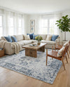 Riviera Elegance Collection Area Rug - Antibes (Light Blue) Rectangle Light Blue  lifestyle 7