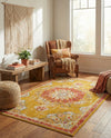 Brighton Terrace Collection Area Rug - Hove (Gold) Rectangle Gold  lifestyle 25