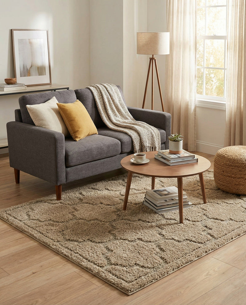 Trellis Haven Collection Area Rug -  Havencrest Rectangle Beige  lifestyle 8