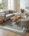 Savannah Borders Wool Collection Area Rug - Chatham Rectangle Earl Gray  lifestyle 20