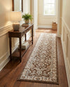 Savannah Elegance Collection Area Rug - Augusta (Brown) Runner Brown  lifestyle 72