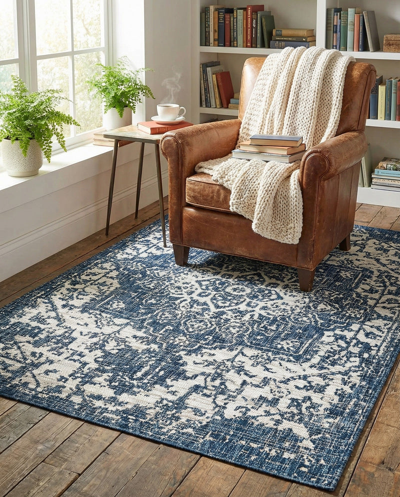 Urban Oasis Rugs Collection Area Rug -  Penthouse (Blue) Rectangle Blue  lifestyle 7