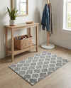 Lattice Gardens Collection Area Rug -  Bloomfield (Dark Gray) Rectangle Dark Gray  lifestyle 17
