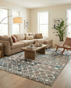 Mediterranean Lattice Collection Area Rug - Santorini (Multi Gray Blue) Rectangle Multi Gray Blue  lifestyle 4