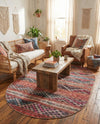 Heritage Elegance Collection Area Rug -  Monticello Oval Multi  lifestyle 47