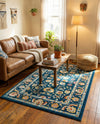 Adriana Terrace Collection Area Rug -  Positano (Navy Blue) Rectangle Navy Blue  lifestyle 18
