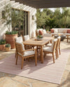 Seaside Stripes Collection Area Rug -  Boardwalk (Red) Rectangle Red  lifestyle 3