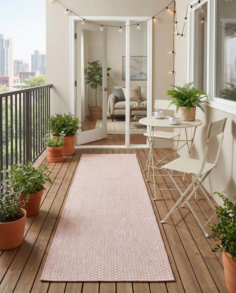 Seaside Serenity Collection Area Rug - Veranda (Whisper Pink) Runner Whisper Pink  lifestyle 44