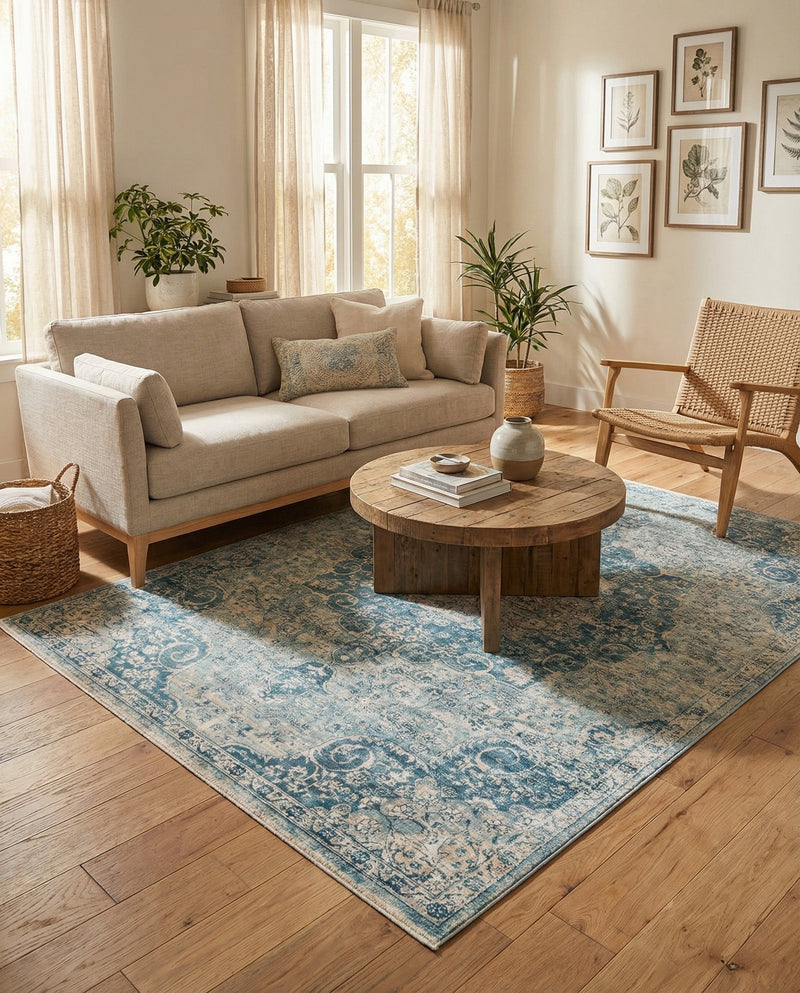Coastal Haven Collection Area Rug - Seabreeze (Navy Blue) Rectangle Navy Blue  lifestyle 14