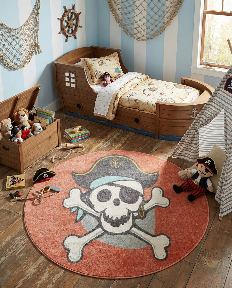 Wonder Tykes Collection Area Rug -  Harmony Round Red  lifestyle 42
