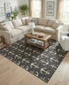 Seaside Haven Rugs Collection Area Rug - Sapphire (Charcoal) Rectangle Charcoal  lifestyle 4