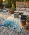 Urban Terrace Collection Area Rug -  Lanai Rectangle Gradient Blue  lifestyle 18