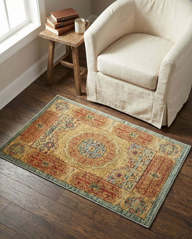 Ottoman Elegance Collection Area Rug -  Ephesus Rectangle Light Blue  lifestyle 29