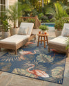 Coastal Terrace Collection Area Rug - Seabreeze Rectangle Navy Blue  lifestyle 18