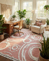Sahara Chic Collection Area Rug -  Nubia Rectangle Pink  lifestyle 37