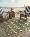 Seaside Haven Rugs Collection Area Rug - Sapphire (Green) Square Green  lifestyle 68